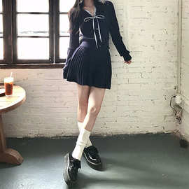 YueJuXing 韩系套装女冬季新整套穿搭高级感针织学院风休闲两件套