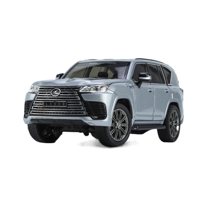 2023 modelo 1:24 simulación LX600 aleación coche modelo simulación metal decoración coche modelo niños coche de juguete
