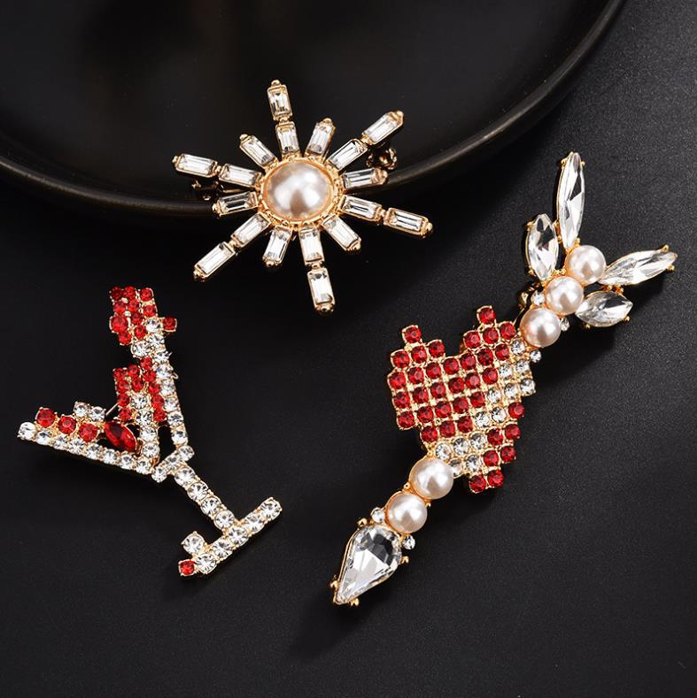 Elegant Pin Mouth Lips Flower Alloy Zircon Women's Silk Scarf Scarf Ring Corsage display picture 14