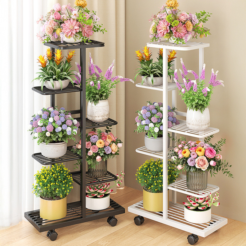 铁艺花架落地式多肉架花盆架多层省空间室内外客厅阳台绿萝花架子