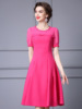 Handmade nail drill bubble sleeve high waisted large swing skirt