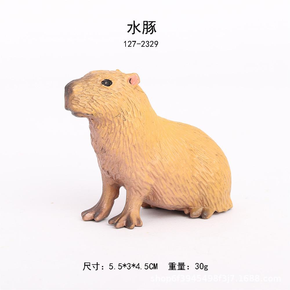 Vida silvestre transfronteriza simulación sólida carpincho modelo estático Kapibala Capybara modelo de juguete