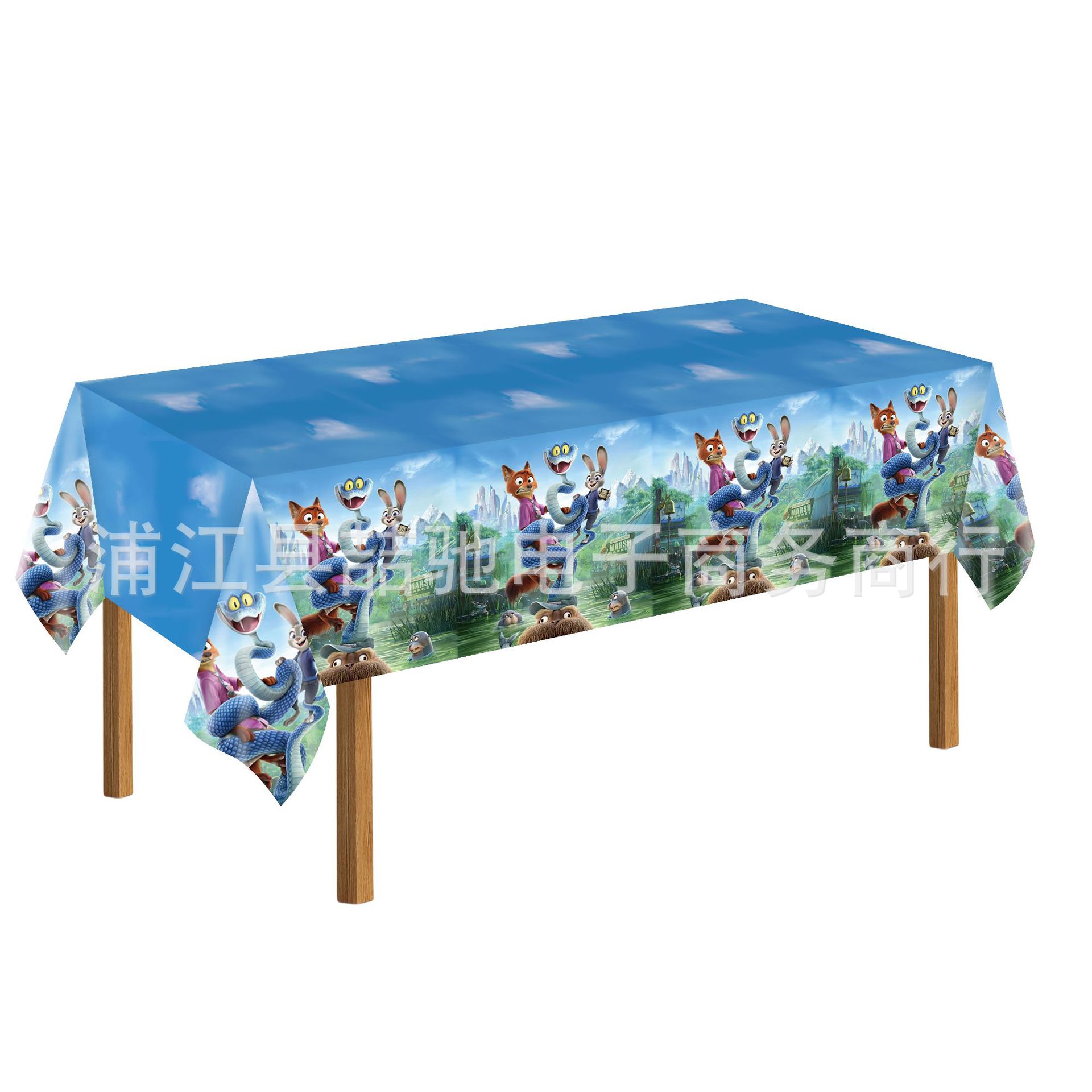 Paquete de fiesta temática de Zootopia cumpleaños de niños bandeja de papel desechable taza de papel toallas de mesa image 9