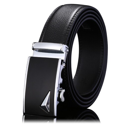 Automatic buckle two-layer cowhide men's belt, casual and fashionable leather belts, business men's belt wholesale