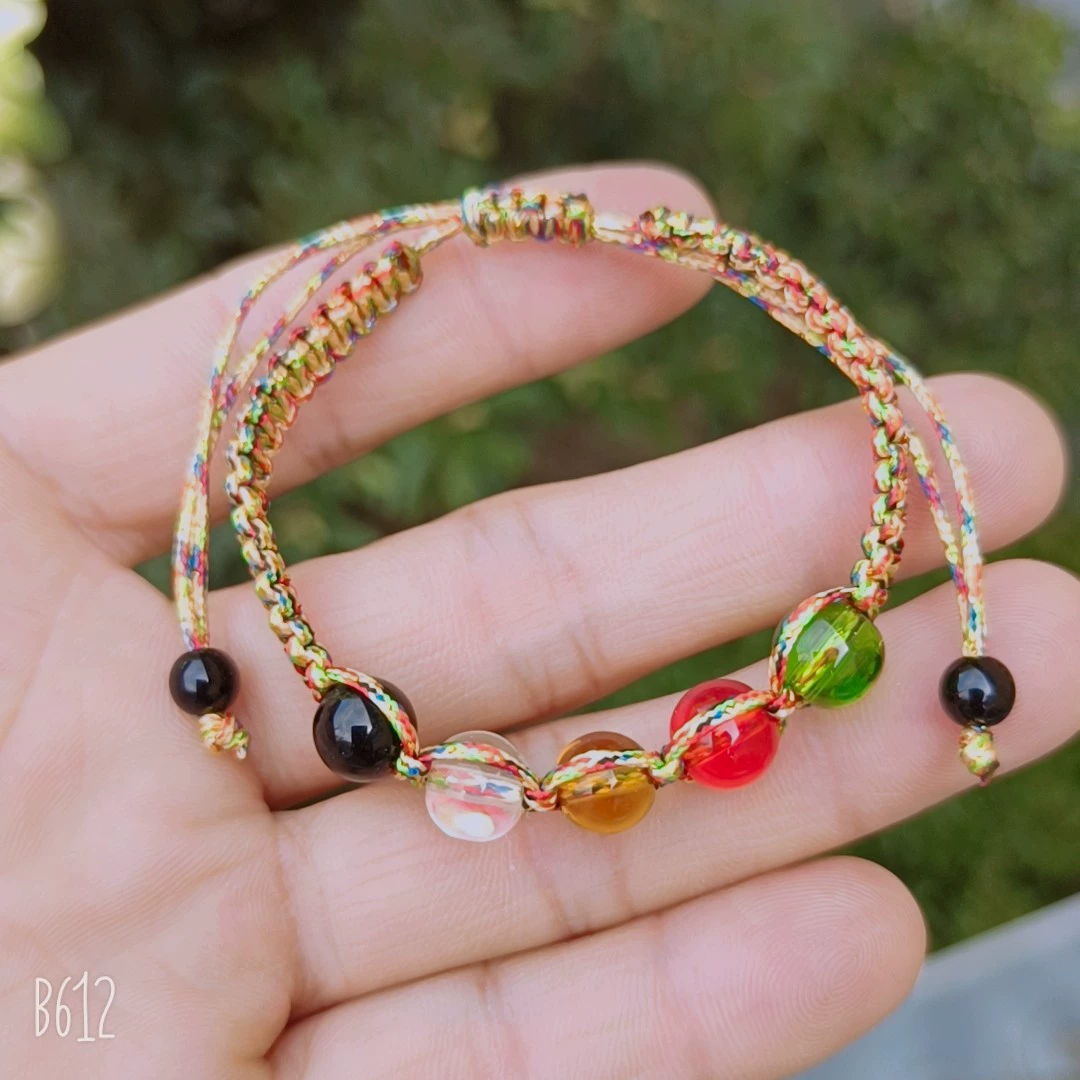 Woven Red Rope Bracelet, Miao/Tibetan Silver Alloy Charms, Ankle & Wrist, Multiple Styles
