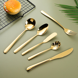 304 elegant thickened stainless steel tableware Western food suit steak knife, fork and spoon hotel home new listing