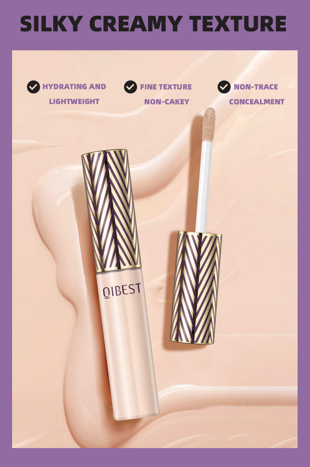 carina QIBEST Concealer Wasserfeste, schweißfeste Lotion, langlebig und schwer zu entfernendes Make-up, deckt Flecken und Akneflecken ab und verblasst nicht_voghion.com