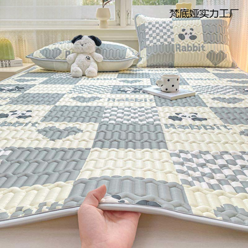 Hot Selling Ice Silk Latex Mat Thickened Sheets Washable Bed Pad Air-Conditioned Mattress