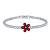 Accessory, zirconium, bracelet, crystal flower-shaped, Korean style, diamond encrusted
