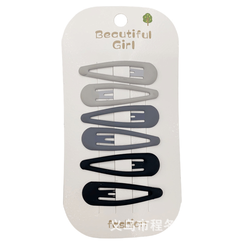Horquilla mate 4.8cm con diseño de gota, pintura de goma – para niños, venta caliente transfronteriza.