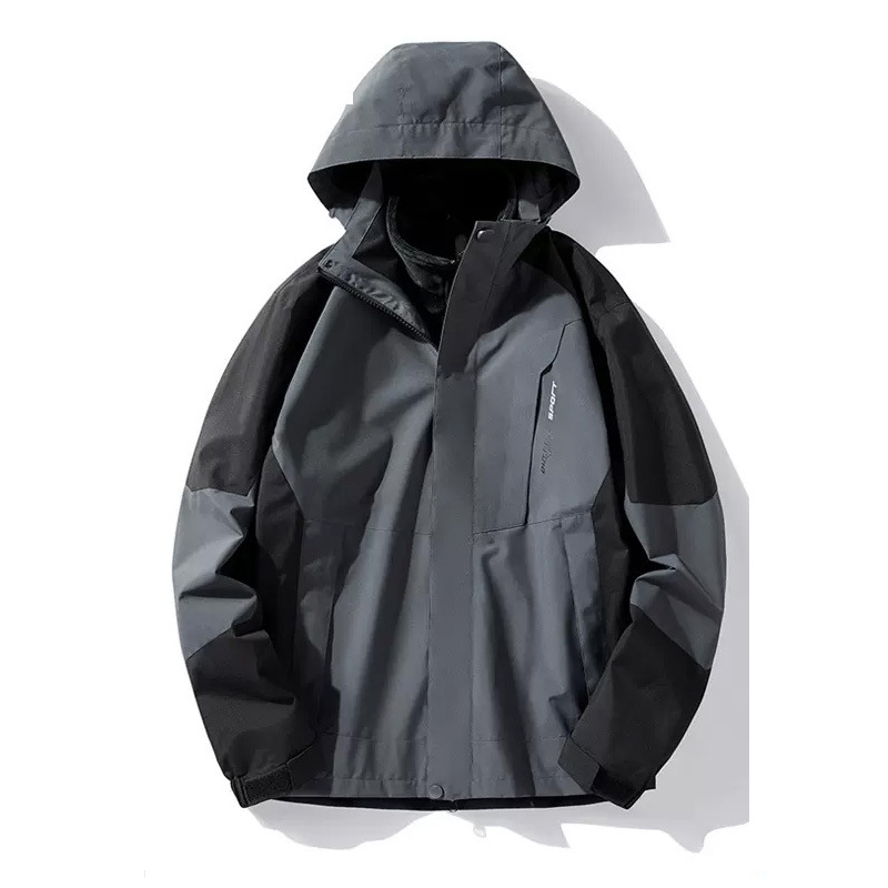 Primavera y otoño al aire libre hombre y mujer tres en uno desmontable otoño y invierno engrosado impermeable al aire libre montaña gorra de abrigo caliente