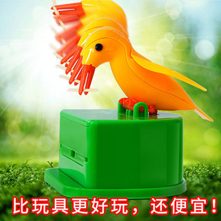 Creative Woodpecker Toothpick Holder, Creative Press Toothpick Tube, Tiktok Bird Toothpick Container, Portable Trendy Toothpick Holder