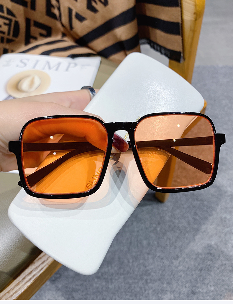 Unisex Fashion Solid Color Ac Square Full Frame Sunglasses display picture 1