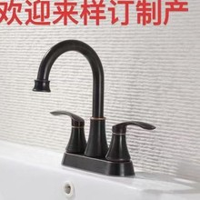 跨境款厂家直销4寸双手柄锌合金面盆水龙头和浴室水龙头洗手盆
