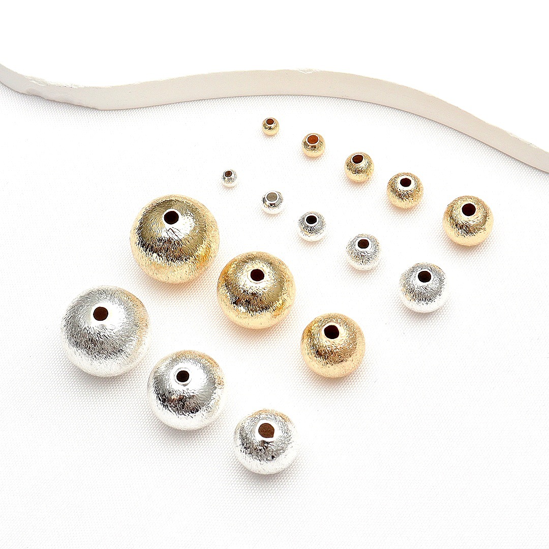 Copper matte round beads
