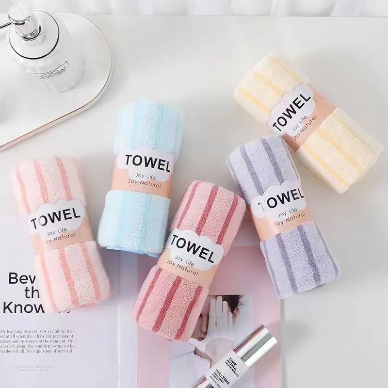 산호벨벳 타월 도매, 강력 흡수성, 결혼 선물, 기념품 세트, 부드러운 줄무늬, 세안용, 흡수력이 뛰어남