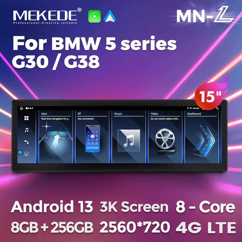 Для BMW 5 Series G30 G38 525 530 изменения Android car large screen CarPlay навигации 15-дюймовый экран 3K
