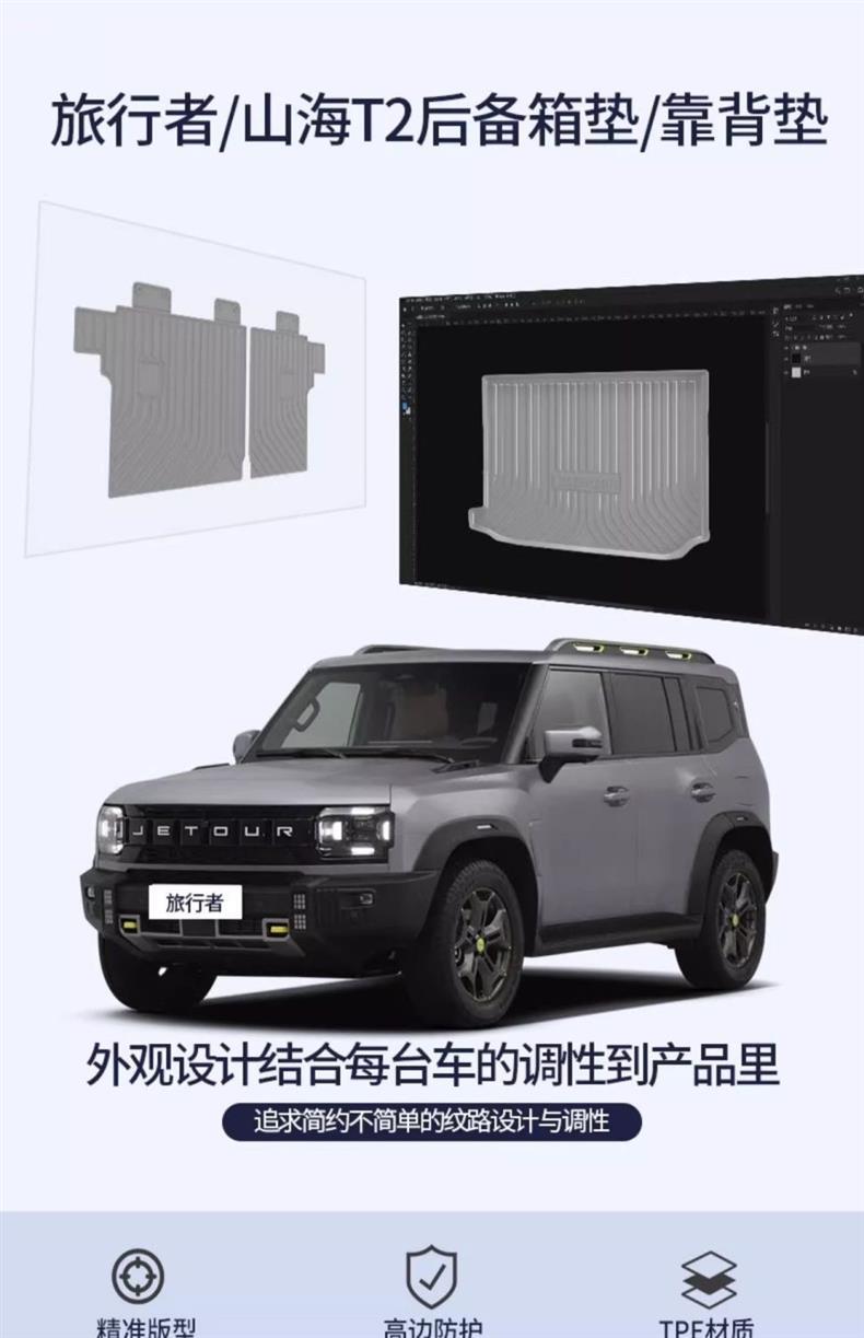Tpe Jietu Traveler Shanhai T2 Trunk Cushion Accessories Decoration Reformed Car Special Waterproof Trunk Cushion