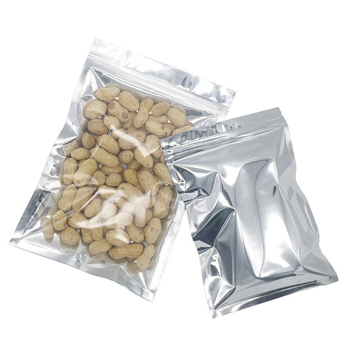 Manufacturer's aluminum-plated yin and yang bone bag silver translucent ziplock bag jewelry bag dry goods food universal packaging bag