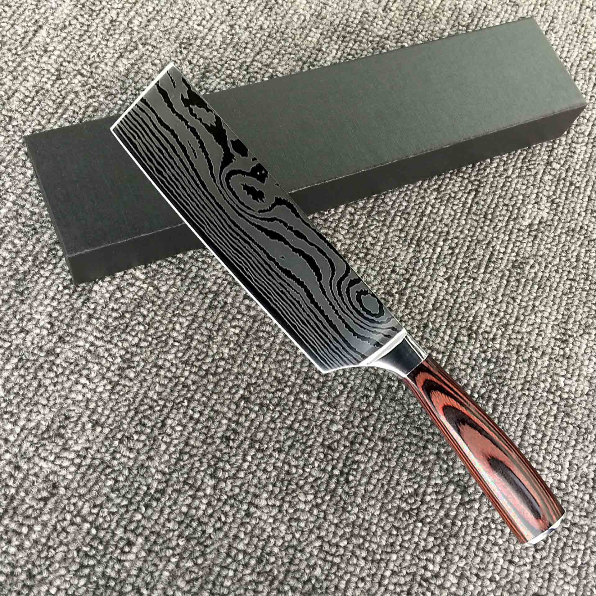 Caja de cuchillos de cocina Damasco