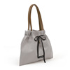 Fashionable capacious trend organizer bag with bow, one-shoulder bag, drawstring
