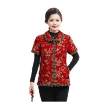 厂家批发妈妈装碎花加绒加厚保暖棉衣棉服外套洋气中老年人棉袄女|undefined