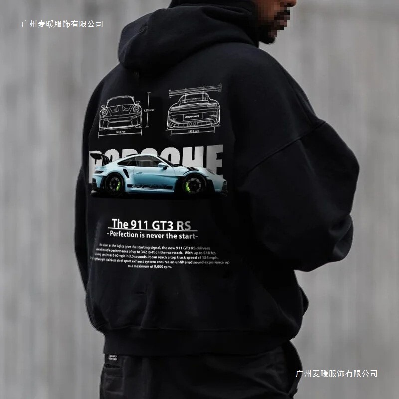 New cross-border gothic oversized hoodie, long-sleeved Harajuku sweatshirt for men and women, aesthetic hip-hop retro style, suitable for friends in winter