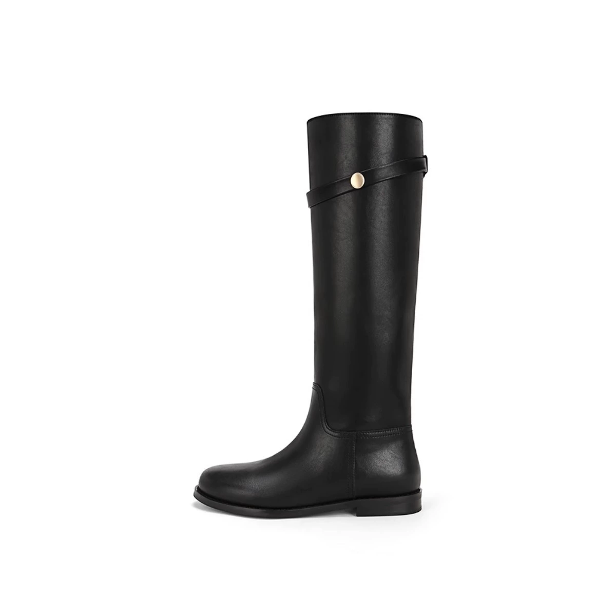 Leather high boots, Korean style, genuine leather, fitted