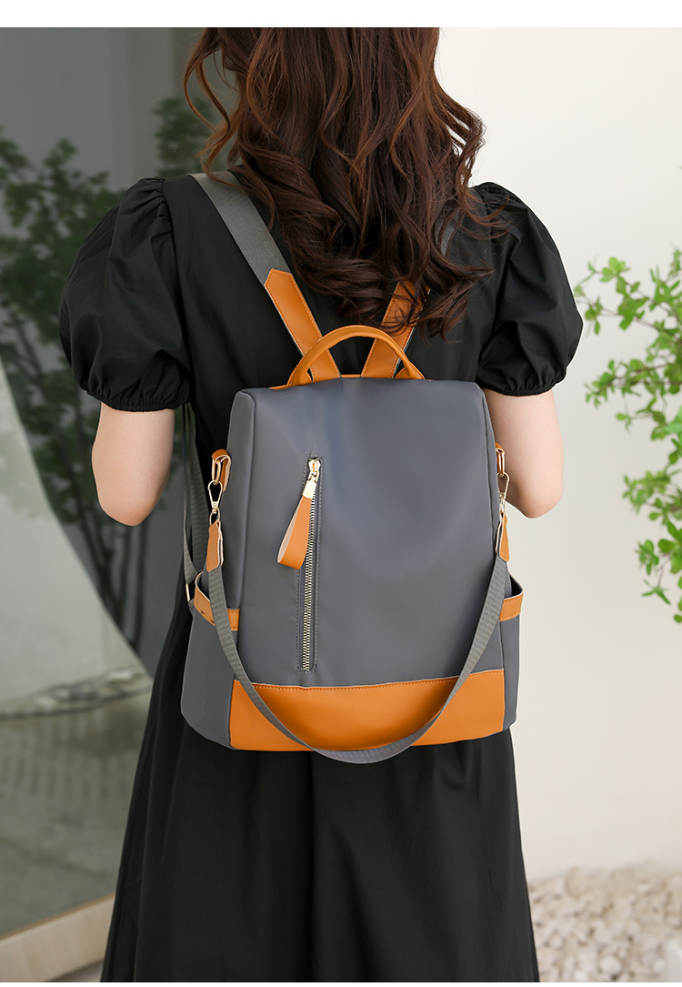 Waterproof Anti-theft Color Block Casual Travel Women's Backpack display picture 2