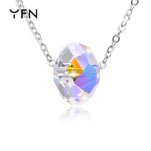 s925银转运珠吊坠奥地利水晶项链饰品亚马逊爆款跨境饰品一件代发