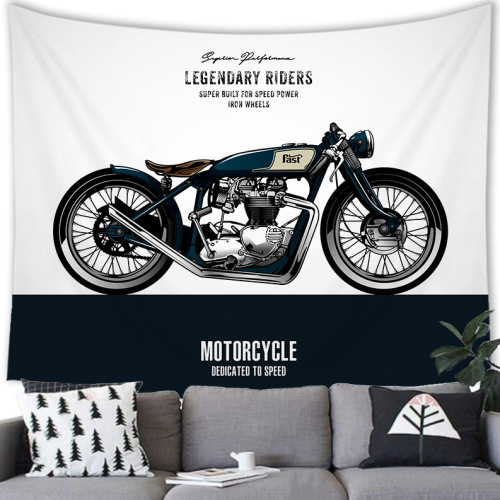 Cross-border supply American retro motorcycle peach skin tapestry wall hanging manufacturer supply picture G193