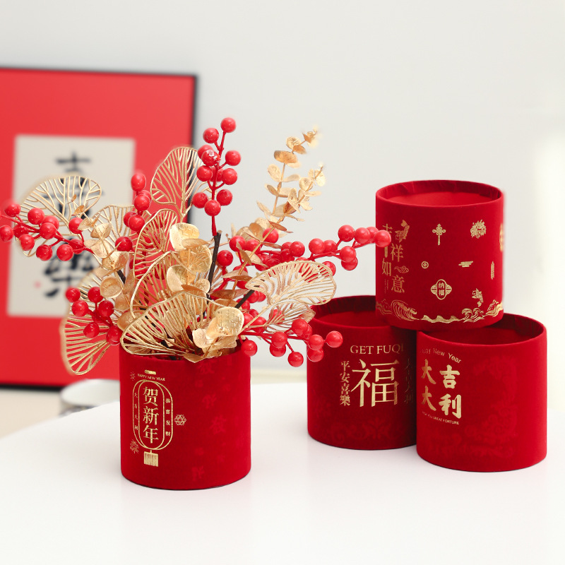 Siete colores cordier palma de flores de Año Nuevo cubre cubre cubre decoración floral roja flor de Año Nuevo cubre cubre