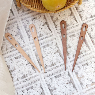 Wool woven tapestry braided rope multi-purpose needle wool hand woven double hole eye needle Needlebinding