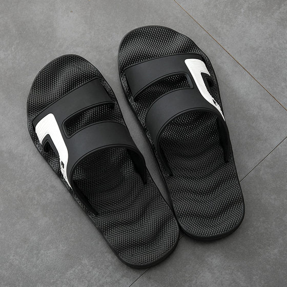 Factory Direct Sales men's plus size tide slippers non-slip massage thick bottom breathable home bath slippers hotel bath shop consignment