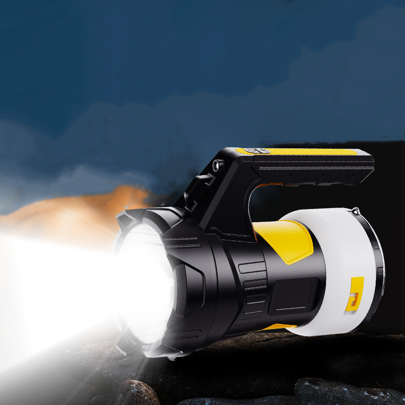 Transfronterizo nueva lámpara portátil de gran capacidad construida linterna de mano lámpara de trabajo multifuncional al aire libre luz de luz alta luz al por mayor