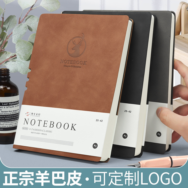 Cuaderno de notas de Shen Shi puede imprimir logotipo de cuaderno de negocios de trabajo de oficina de reuniones de actas de diario A5