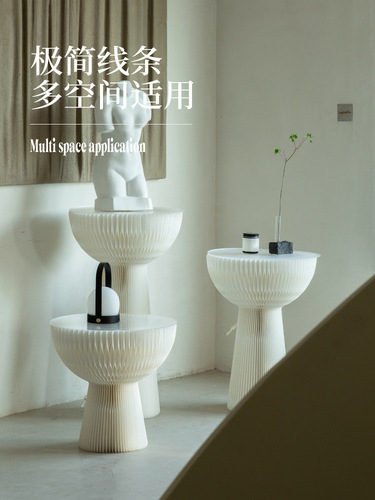 Eighteen paper side table, small coffee table, round table, corner table, simple sofa, side cabinet, light luxury living room, bedroom, bedside, modern mobile