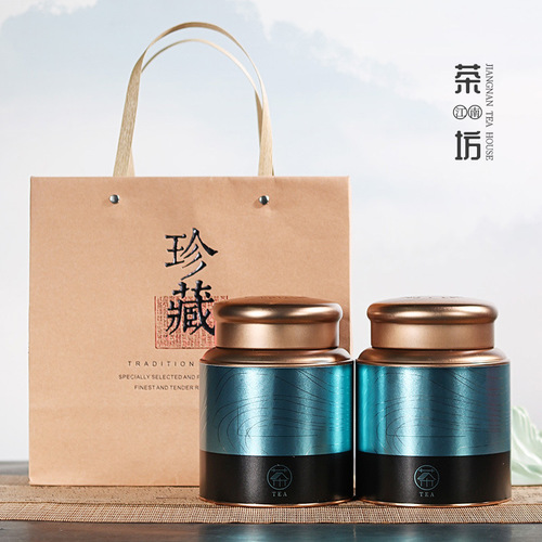 New universal tea can tinplate metal packaging box small green tangerine dry goods sealed black tea green tea round packaging