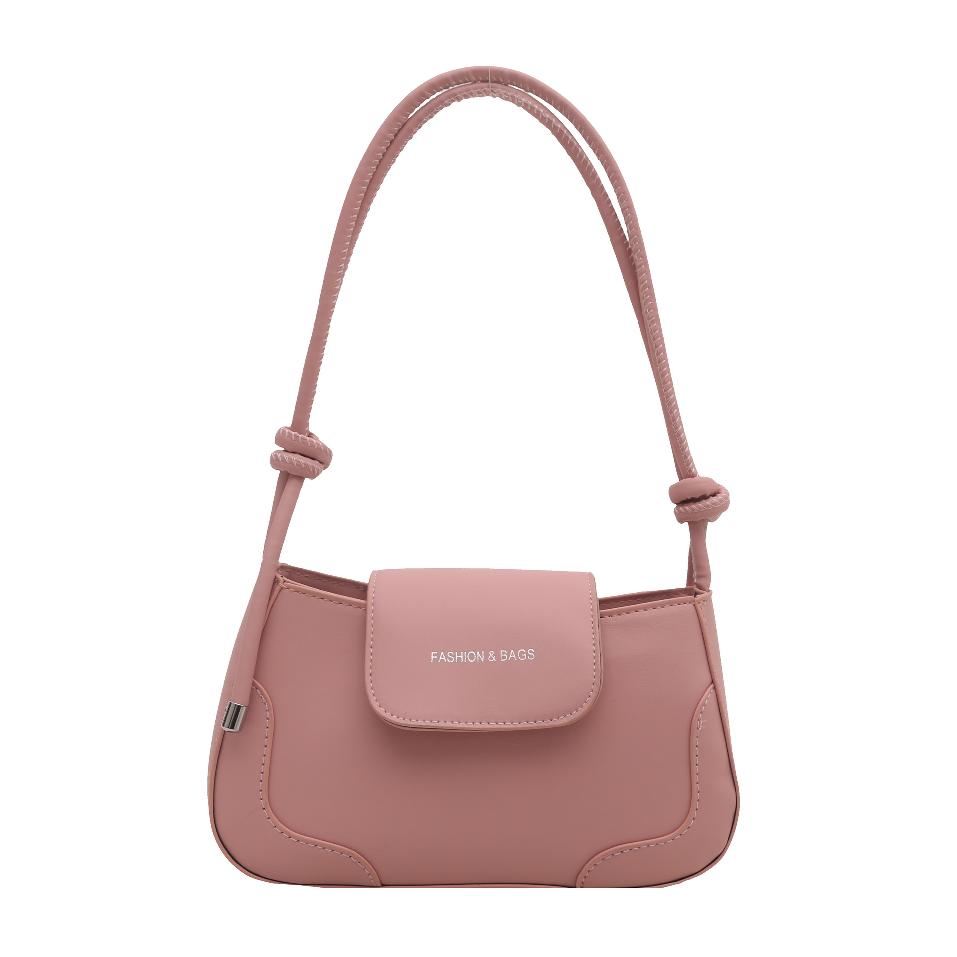 Bolsa de brazo de color sólido para mujeres 2024 invierno nuevo estilo de moda textura casual bolso de hombro estilo exterior simple bolso de moda