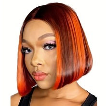 Brazilian 13*4Frontal Lace Straight Bob100% Human Hair