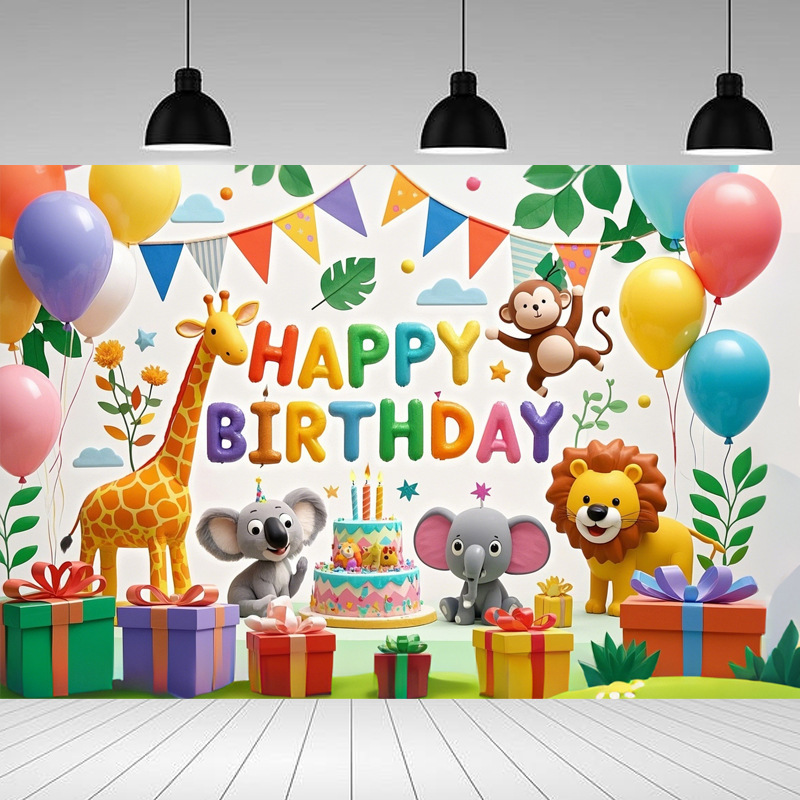 Bandera de fiesta de cumpleaños nueva transfronteriza Amazon venta directa de fábrica nueva fiesta de cumpleaños transfronteriza