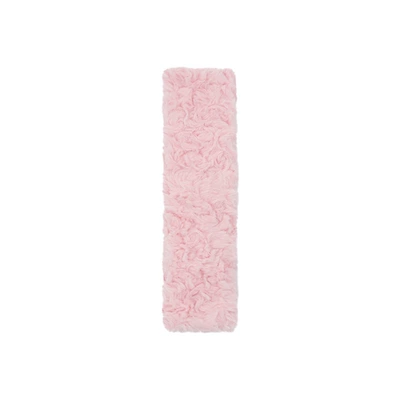 Plush car seat belt shoulder protector DIY soft car wear-resistant shoulder strap four seasons universal car supplies (Seat belt shoulder pad) - rabbit-fur-brushed-rose-shoulder-pad-pink