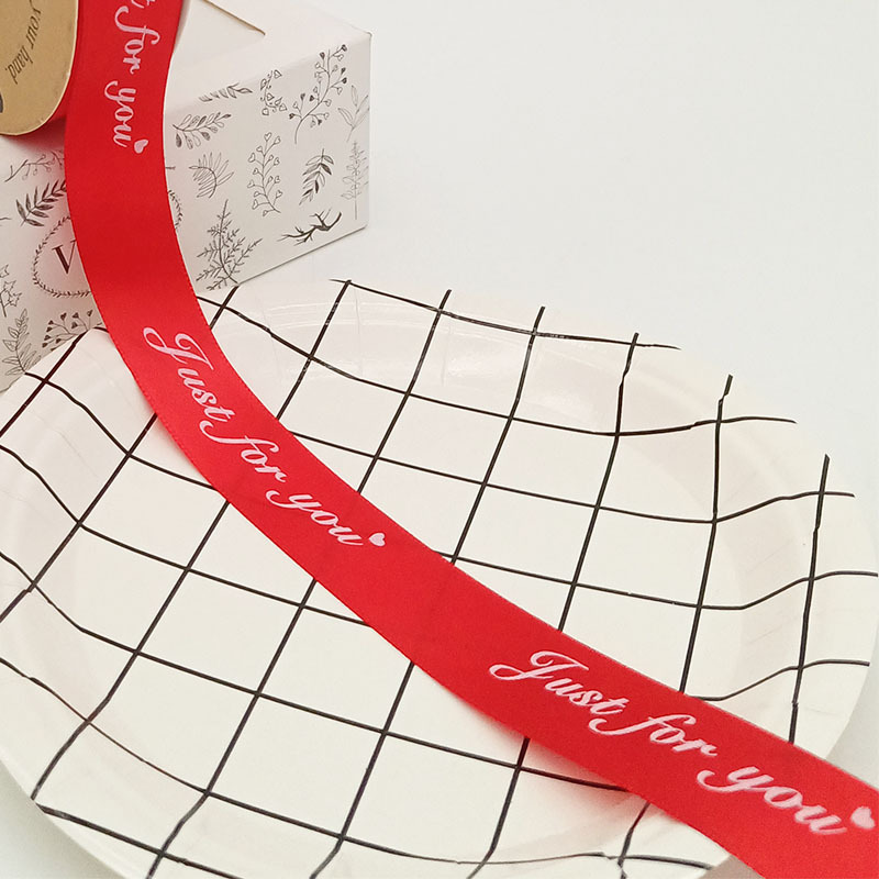 Inglés poliéster cinta flores regalo cinta DIY regalo decorativo cinta de embalaje ramo cinta al por mayor