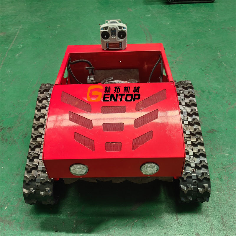 遥控割草机 7.5马力果园遥控打草除草机 出口小型履带式割草机