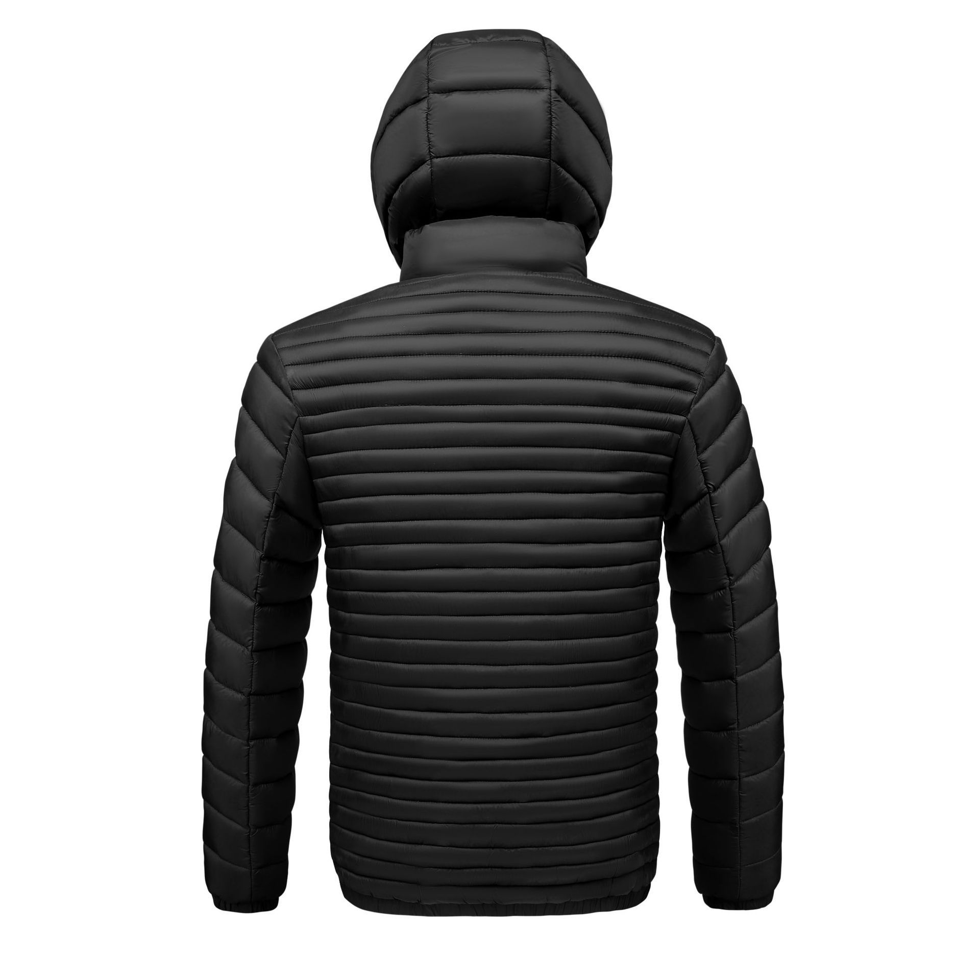 Rib Suit Padded Coat Men's Removable Cap Casual Loose Thickened Padded Jacket_voghion.com