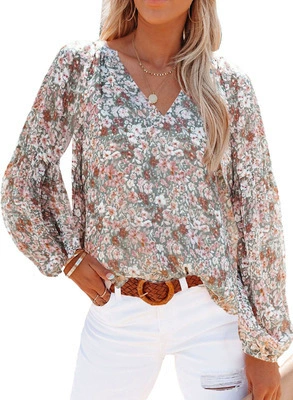 (Cross-border trading), spring shiffon flashlight, city style, Amazon, V-neckline