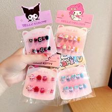 卡通儿童穿戴甲片小女孩果冻胶可拆卸美甲贴女童礼物玩具指甲贴