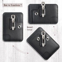 真皮卡包多功能卡套疯马皮工作牌证件工牌公交学生门禁胸牌卡夹