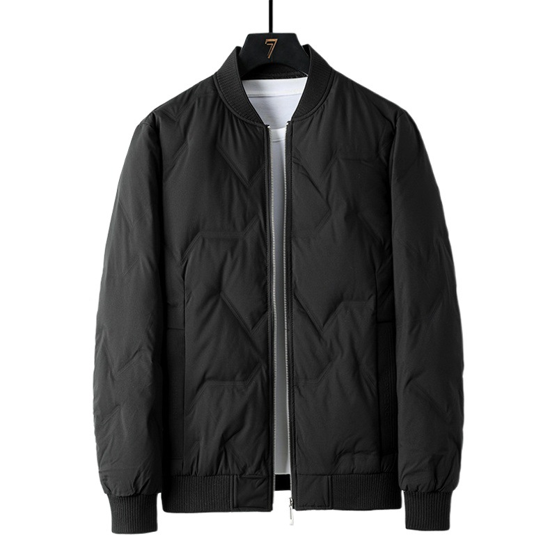 Nuevo estándar nacional 90 blanco pato abajo luz negocio abajo chaqueta de los hombres invierno corto casual caliente ligero chaqueta los hombres