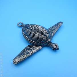 来图定制配饰吊坠全立体海龟模型设计古镍色合金饰品动物项链项坠